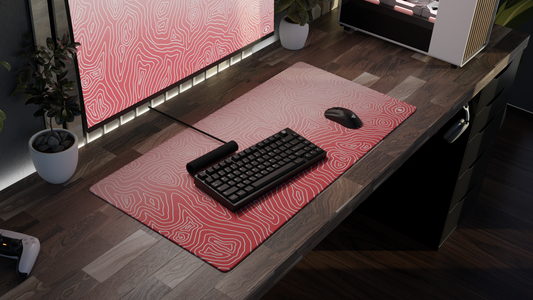 Ruby Gradient Topo | Mouse Pad