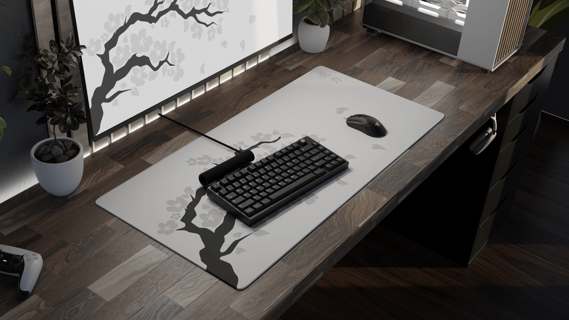 VisionPadz White Sakura Mouse Pad